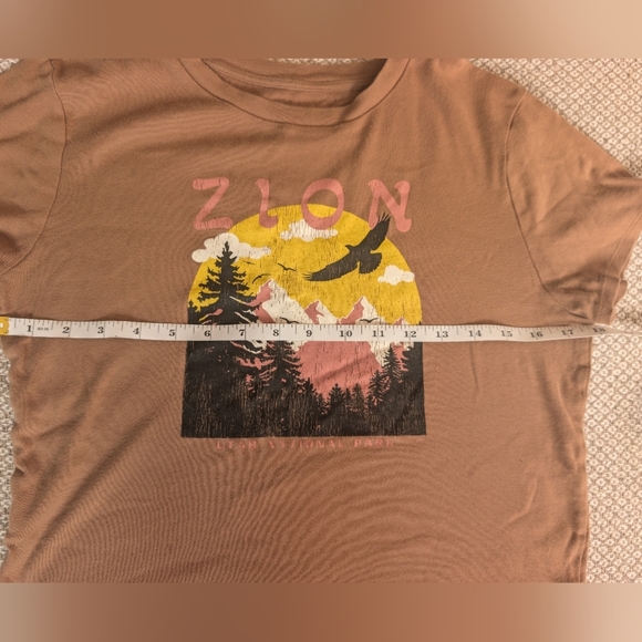 Zion National Park Graphic Crop Top cotton - Brown - Picture 6 of 12